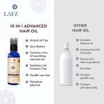 ⁦Lafz 10-In-1 Advanced Hair Oil. A Blend Of 10 Magical Oils. Made With 98% Natural Oils. Reduces Hair Fall, Breakage. Stronger Roots. Controls Dandruff. Adds Lustre & Reduces Split Ends. 100 Ml⁩ - الصورة ⁦6⁩