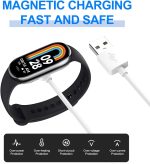 ⁦T Tersely Charger Compatible with Xiaomi Smart Band 8, 1M Replacement USB Charging Cable Dock Base for Xiaomi Smart Band 8/8 Active/Band 8 Pro, Redmi Watch 3/3 Lite/2 Active, Redmi Band 2 (White)⁩ - الصورة ⁦2⁩