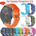 ⁦AEMALL 20mm 22mm Silicone Strap Bracelet Wristband for Garmin Vivoactive 3 4 Venu SQ Vivomove HR Forerunner 158 55 Smart Watch Strap (Color : 09, Size : Forerunner 645 245)⁩ - الصورة ⁦2⁩