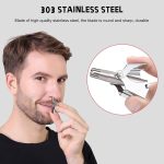 ⁦KASTWAVE Nose Hair Trimmer - Manual Nose Hair Trimmer, Professional Nose & Ear Hair Clipper, Unisex, No Battery, Painless, Stainless Steel, Waterproof⁩ - الصورة ⁦6⁩