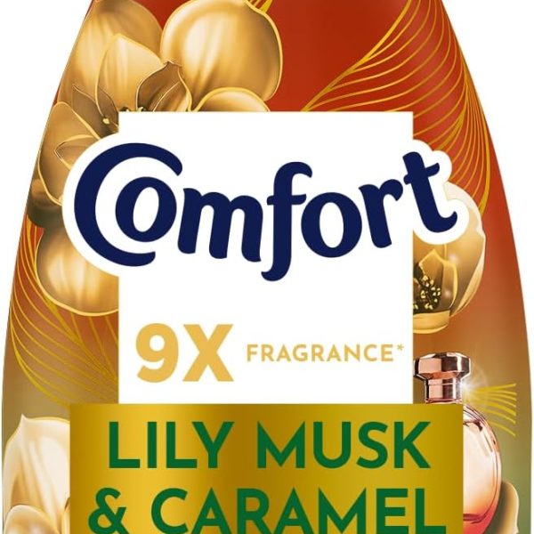Comfort Concentrate Fabric Softener, Lily Musk & Caramel, 9x fragrance*, 900ml