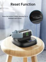 ⁦LVFAN for Fitbit Charge 6/Charge 5/Luxe Charger, Charging Cable Replacement Accessories with Reset Button, Smart Watch Fast Charging Station, Magnetic Charger Stand Dock for Fitbit Charge 6/5&Luxe⁩ - الصورة ⁦5⁩