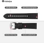 ⁦Fullmosa 20mm/22mm Watch Strap, Leather and Meex Smart Watch Strap Compatible with Amazfit/Huawei/Casio/Fossil, for Men and Women⁩ - الصورة ⁦6⁩