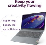 ⁦Lenovo IdeaPad 15.6" FHD Touchscreen Laptop (16GB RAM, 512GB SSD, Intel 6-Core i3-1215U (> i5-1135G7)), Narrow Bezel, Webcam, 10-Hour Long Battery Life, Wi-Fi 6, Win 11 Home S Mode, Cloud Grey⁩ - الصورة ⁦2⁩