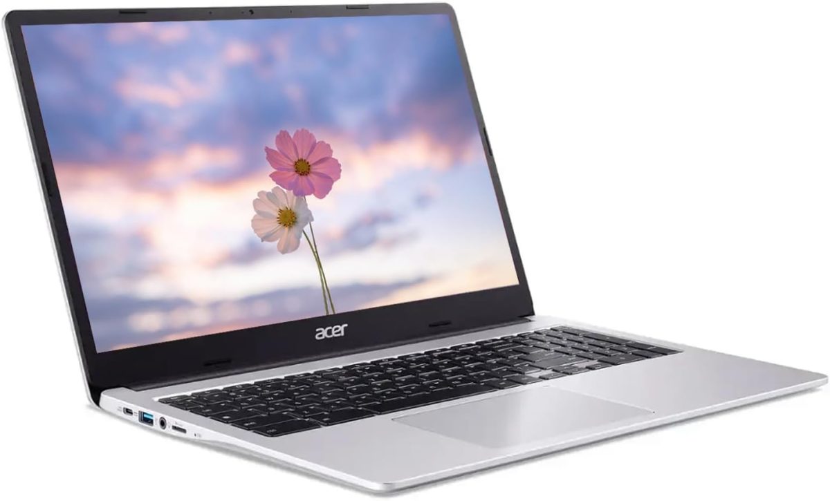 ⁦acer Chromebook 315 15.6" HD Laptop for Home & Students, Intel Pentium N6000, 4GB RAM 384GB Storage(128GB eMMC+256GB SD Card), Wi-Fi 6, Numeric Keypad, 2 x Display Port, Type-C, Chrome OS, w/Battery⁩ - الصورة ⁦2⁩