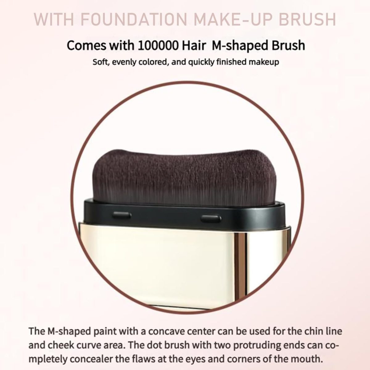 ⁦2025 NEW Vivien Beauty Foundation Stick - Vivien Beauty, 2 in 1 Vivienbeauty Foundation, Vivien Foundation Stick, Hydrating Lightweight Foundation Stick with Brush For All Skin Types (#01, 1pc)⁩ - الصورة ⁦3⁩