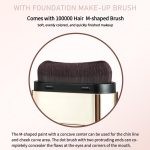 ⁦2025 NEW Vivien Beauty Foundation Stick - Vivien Beauty, 2 in 1 Vivienbeauty Foundation, Vivien Foundation Stick, Hydrating Lightweight Foundation Stick with Brush For All Skin Types (#01, 1pc)⁩ - الصورة ⁦3⁩