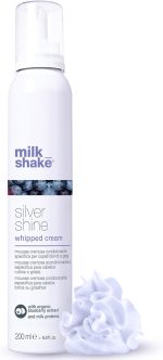 milk_shake Silver Shine Whipped Cream No-Rinse Creamy Conditioning Foam, 6.8 Fl Oz