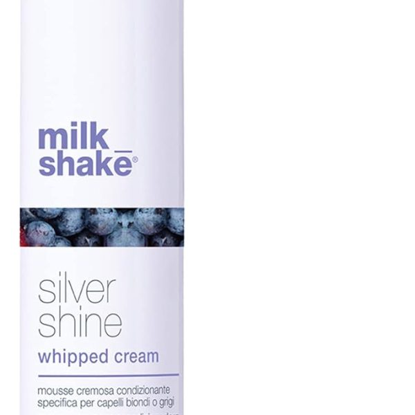 milk_shake Silver Shine Whipped Cream No-Rinse Creamy Conditioning Foam, 6.8 Fl Oz