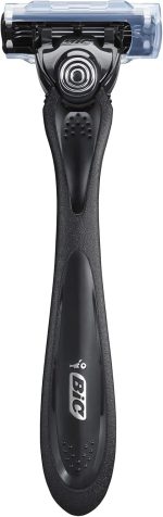 ⁦BIC Flex 3 Hybrid Shaver for Men with 5 Refill Blades, Triple-Blade Razor with Pivoting Head & Aloe Vera Strip for Smooth, Precise Shaving⁩ - الصورة ⁦4⁩