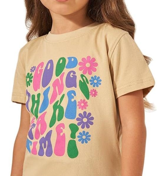 Styli Girls Slogan Print Round Neck T-Shirt