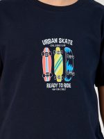 ⁦Styli Boys Graphic Print Round Neck T-Shirt⁩ - الصورة ⁦4⁩