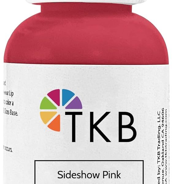 TKB Trading, LLC Lip Liquid Color | Liquid Lip Color for Gloss Base, DIY Lip Gloss, Pigmented Lip Gloss and Lipstick Colorant, Made in USA (1floz (30ml), Sideshow Pink)