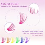 ⁦Colored Lash Clusters 6 Mix Colors DIY Lash Extension Kit 14mm 16mm Individual Lashes Cluster Kit with Lash Bond and Seal Glue, with Lash Bond and Seal and Lash Tweezers (Colored Lash Clusters Kit)⁩ - الصورة ⁦2⁩