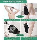 ⁦KASTWAVE Exfoliating Gloves 2 Pcs, SPA Exfoliator Scrub for Bath Shower Exfoliation Mitt, Body Scrubber Exfoliator, Dead Skin Remover Mitt for Women Men, Brush Sponge Loofah, for Face Leg⁩ - الصورة ⁦3⁩