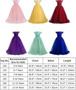 ⁦Girls Rainbow Costume Pageant Princess Party Tulle Dress Kids Baptism Christening 3rd Birthday Party Carnival Long Maxi Ball Gown Children's day Gift⁩ - الصورة ⁦4⁩