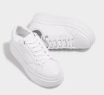 ⁦LUCKY STEP Women's Platform Fashion Sneakers Faux Leather Classic Tennis Shoes Low Top Casual Walking Shoes⁩ - الصورة ⁦6⁩