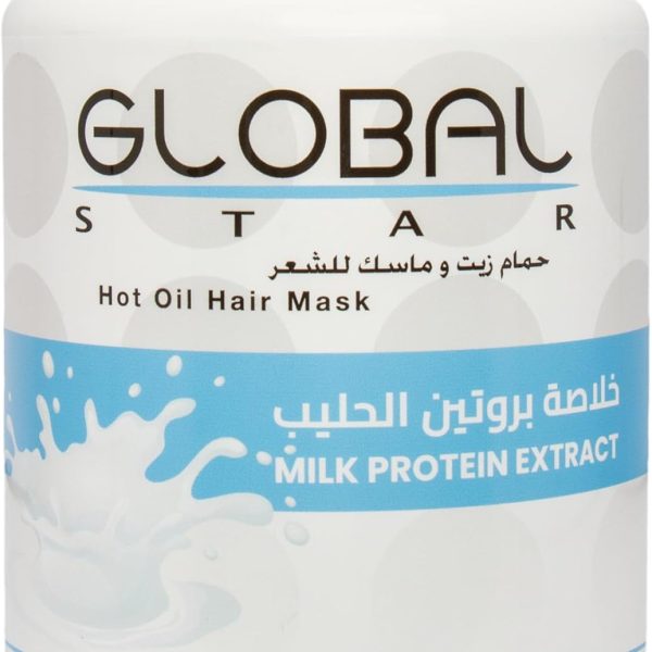 Global Star Milk Protein Hair Mask & Oil Bath 1 L - Deep Conditioning and Nourishing Treatment for Smooth, Shiny Hair