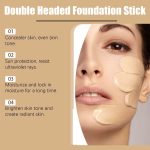 ⁦2025 NEW Vivien Beauty Foundation Stick - Vivien Beauty, 2 in 1 Vivienbeauty Foundation, Vivien Foundation Stick, Hydrating Lightweight Foundation Stick with Brush For All Skin Types (#01, 1pc)⁩ - الصورة ⁦2⁩