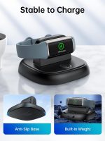 ⁦LVFAN for Fitbit Charge 6/Charge 5/Luxe Charger, Charging Cable Replacement Accessories with Reset Button, Smart Watch Fast Charging Station, Magnetic Charger Stand Dock for Fitbit Charge 6/5&Luxe⁩ - الصورة ⁦4⁩