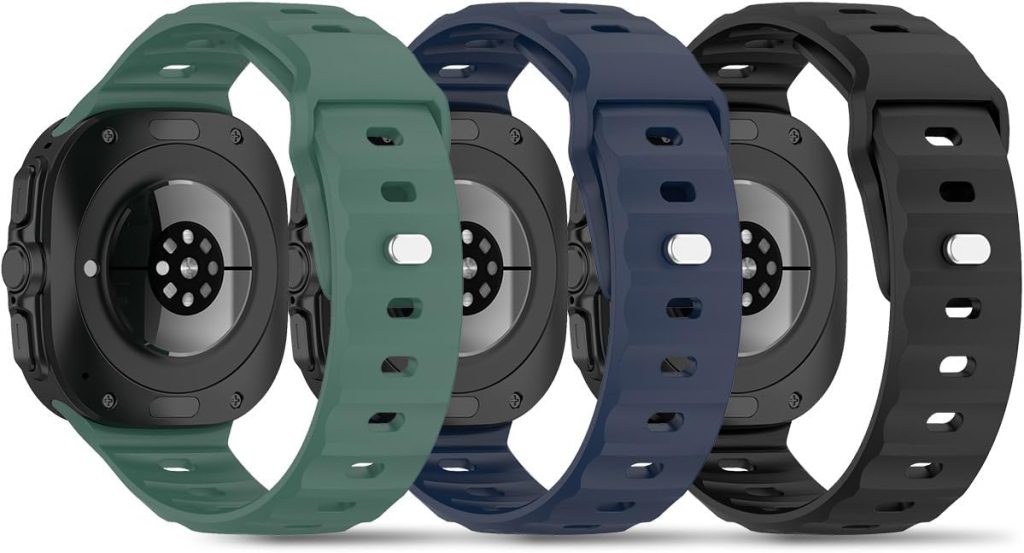 (3 Pack) T Tersely Samsung Galaxy Ultra 47mm(2024),Watch Bands for Galaxy Watch Ultra Bands 47mm for Men Women,Soft Silicone Wristbands Waterproof Replacement Strap