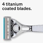 ⁦Schick Quattro Titanium Razor for Men Value Pack with 1 Razor and 3 Refills⁩ - الصورة ⁦3⁩