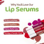 ⁦MAMAEARTH Naturally Matte Lip Serum - Matte Liquid Lipstick with Vitamin C & E for Upto 12 Hour Long Stay - 07 Beet it Red (Red) - 3ml⁩ - الصورة ⁦4⁩