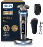 Philips Razor i9000 Prestige Ultra Wet and Dry Razor for Men, Dark Grey, Pressure and Motion Sensor, Trimmer Attachment, Charging Station and Travel Case (Model XP9402/11)