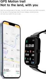 ⁦BLS-SA Smart Watch for Men Women,1.81" Display Smartwatch With Live Wallpaper Fast Charge Long lasting battery Bluetooth Fitness Tracker With Phone Calling IP68 For iOS Android Phone（Black）⁩ - الصورة ⁦5⁩