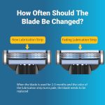 ⁦YHRY Razor Blades Refills, Razor Blades for Men Blades Shaving Compatible with Gillette Mach 3, 3 Layer Face Razors Blades with Double Lubrication Strip for Men Father Boyfriend Home Office Use（8 Pcs）⁩ - الصورة ⁦4⁩