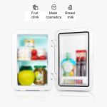 ⁦Avcbno Compact refrigerator Portable Car Freezer 8L Mini Fridge Refrigerator Car Home Dual Use Fridge Car Cooler Heater Travel Refrigerator(Blue)⁩ - الصورة ⁦4⁩