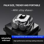 ⁦NALACAL Mini Electric Shaver, Wet Dry Portable Electric Shavers for Men Women, Electroplated Body and Magnetic Shaver Head, Waterproof,Travel Size Toiletries for Travel Car Home, Ideal Gift for Men⁩ - الصورة ⁦5⁩