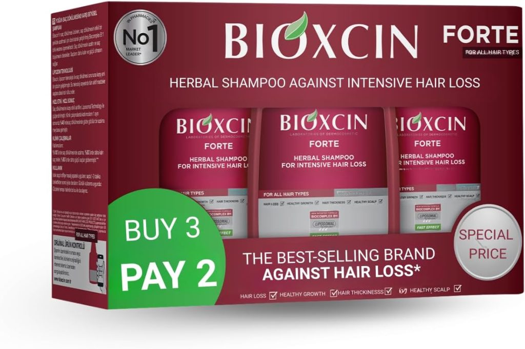 BIOXCIN FORTE HAIR LOSS SHAMPOO 3 PCS IN 1 BOX
