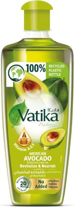 Vatika Naturals Mexican Avocado Enriched Hair Oil 300ml | Revitalize & Nourish with Vitamin A, E & F | For Shiny, Strong and Nourished Hair | No Paraben, No Sulfate, No Silicone