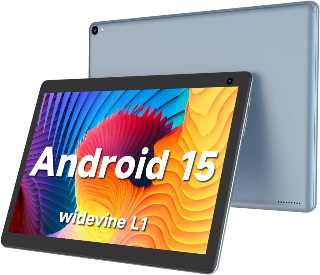 Tablet 10 inch, Tablets Android 15, Quad-Core Processor 32GB Storage Tablet Computer, 6GB RAM, 8MP Camera, AM, FM, WiFi, IPS Screen 6000mAh Long Battery Life Tableta