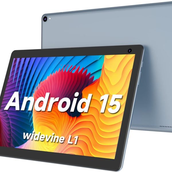 Tablet 10 inch, Tablets Android 15, Quad-Core Processor 32GB Storage Tablet Computer, 6GB RAM, 8MP Camera, AM, FM, WiFi, IPS Screen 6000mAh Long Battery Life Tableta