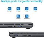 ⁦MTWZMM 17.3-inch Laptop: Celeron N5095 Processor (up to 2.9GHz), 8GB RAM + 256GB SSD Storage, Win 11 OS, with WiFi, USB 3.0, Webcam – Ideal for Students and Business Use⁩ - الصورة ⁦5⁩