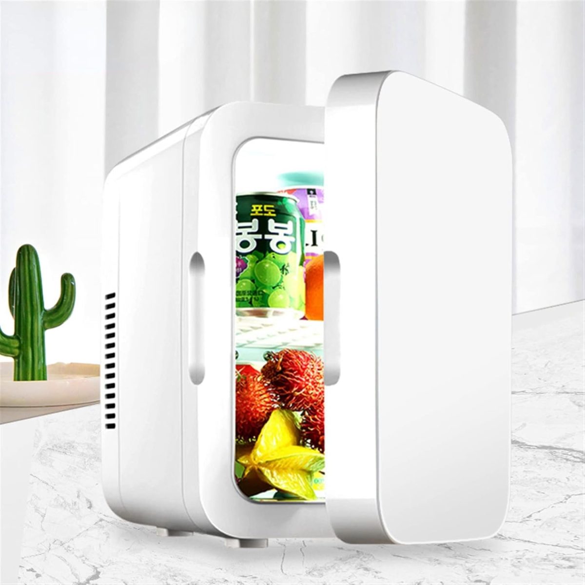 ⁦QBNZAXC Mini fridge Refrigerators For Home Kitchen Picnic Camping Mini Refrigerator 6L Portable Electric Fridge Silent Cooler Warmer Compact⁩ - الصورة ⁦3⁩