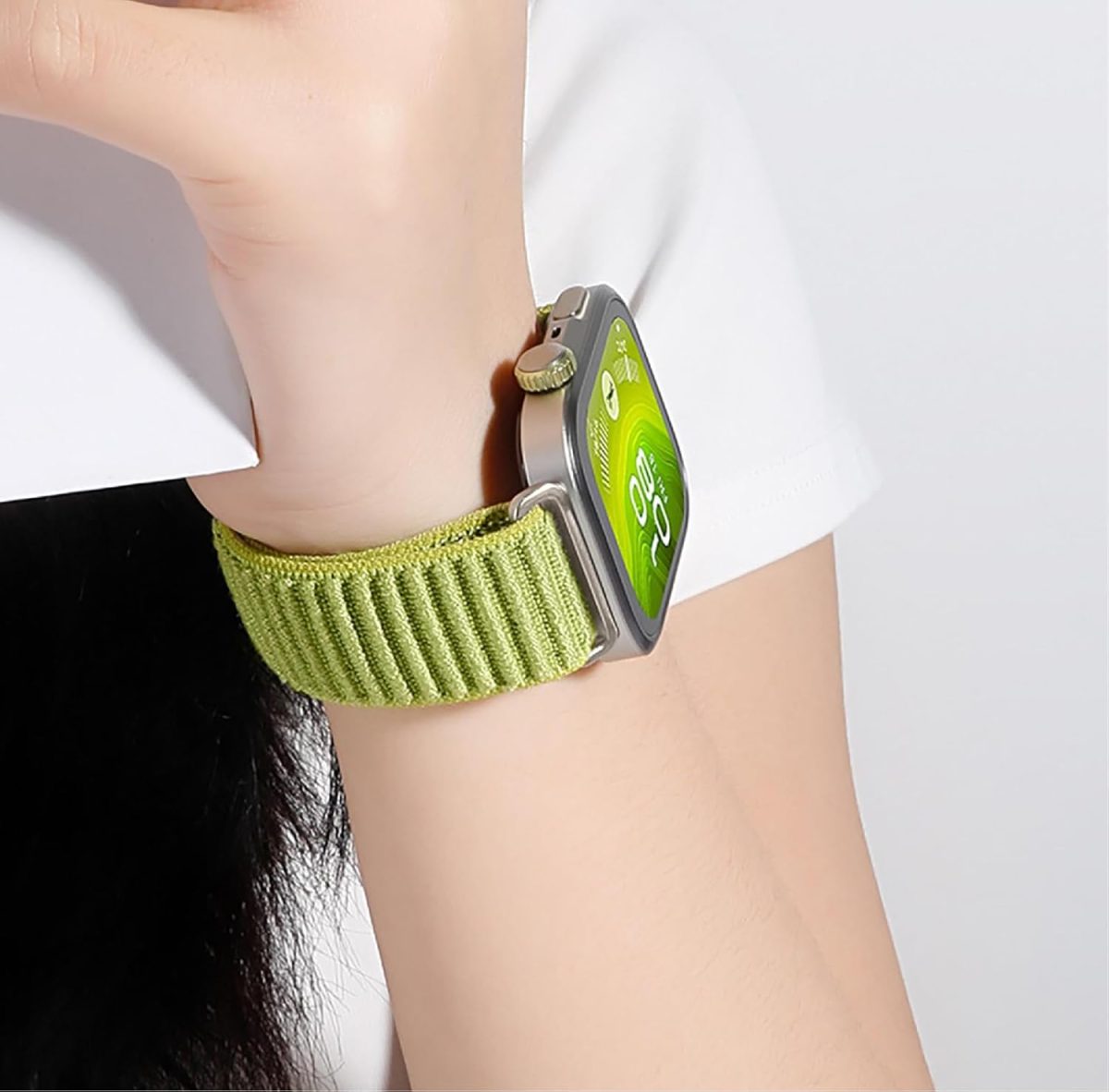 ⁦GIOPUEY Compatible with Huawei Watch Fit 4 Pro/Fit 4/3, Soft Nylon Braided Strap [Unisex] [Breathable], per Huawei Watch Fit 4 Pro/Fit 4/3⁩ - الصورة ⁦7⁩