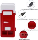 ⁦QBNZAXC Mini fridge ثلاجة الثلاجة مع قاد مشروب مشروب ثلاجة خفيفة برودة ثلاجة ثلاجة دافئة(Black)⁩ - الصورة ⁦4⁩
