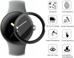⁦T Tersely 【3 Pack】 Screen Protector for Google Pixel Watch 3 41mm/45mm, Clear PMMA Curved Film, Soft Protective Full Coverage Film Accessories Compatible with Google Pixel Watch 3 2024 (41mm)⁩ - الصورة ⁦3⁩