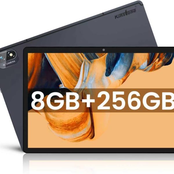 كينستون تابلت اندرويد 10.1 انش، ذاكرة RAM 8GB وروم 256GB (1TB قابل للتوسيع)، ثماني النواة 2.0GHz، بطارية 8000mAh، شاشة FHD IPS، اتصال 4G LTE، واي فاي ثنائي النطاق، كاميرا 13MP، معتمد من جي ام اس