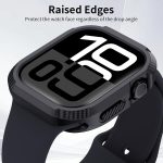 ⁦VEMIGON Rugged Armor Cover Case Compatible with Apple Watch Series 10 46mm, Full Protection Military Grade, Soft Flexible Shockproof Resist Sport iWatch Bumper - (S10-46mm Black)⁩ - الصورة ⁦3⁩