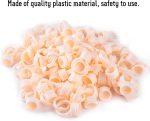 ⁦HURRISE 100 Pieces Cup Rings Glue Rings,Silicone Semi-Permanent Rings Nail Art Adhesive Glue Holders Palette Silicone Pigment Cups For For Eyelash Extension Nail Art (M)⁩ - الصورة ⁦2⁩