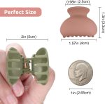 ⁦12 Pcs Lolalet Small Hair Claw Clips, 1.57 Inch Nonslip Medium Hair Claw Clips Half Hair Clamps for Thin Fine Hair, Acrylic Strong Hold Jaw Clip for Women Girls Kids⁩ - الصورة ⁦6⁩