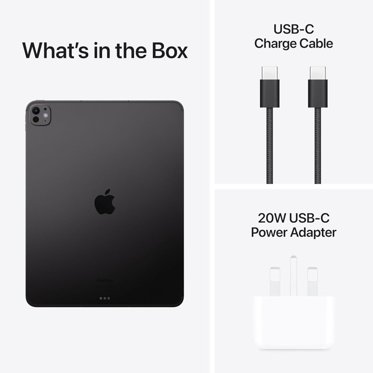 ⁦Apple iPad Pro 13-inch (M4): Ultra Retina XDR display, 256GB, Landscape 12MP Front Camera/12MP Back Camera, LiDAR scanner, Wi-Fi 6E, Face ID, All-Day Battery Life, Standard glass - Space Black⁩ - الصورة ⁦6⁩