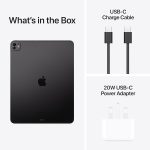 ⁦Apple iPad Pro 13-inch (M4): Ultra Retina XDR display, 256GB, Landscape 12MP Front Camera/12MP Back Camera, LiDAR scanner, Wi-Fi 6E, Face ID, All-Day Battery Life, Standard glass - Space Black⁩ - الصورة ⁦6⁩