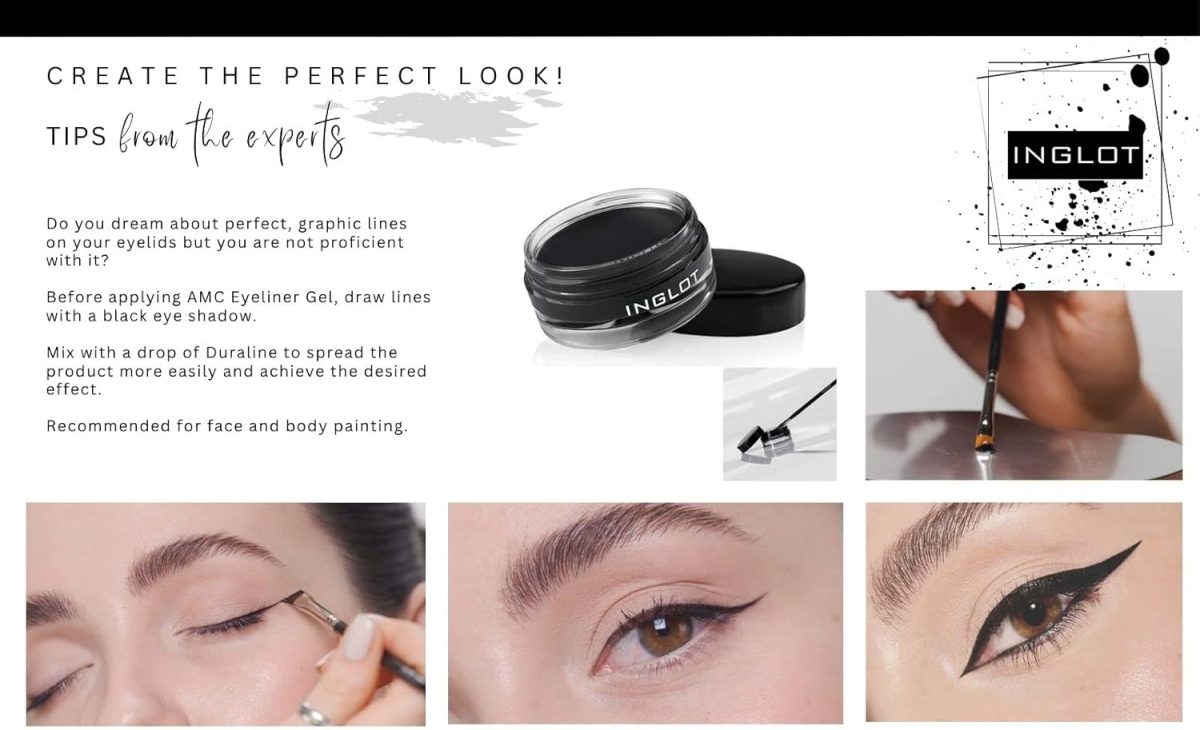 ⁦INGLOT Eyeliner Bundle - AMC Eyeliner Gel 90, AMC Eyeliner Gel 77 and Brush 30T (3-piece)⁩ - الصورة ⁦4⁩
