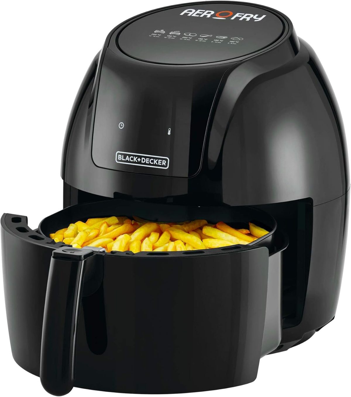 ⁦BLACK+DECKER 8-in-1 Digital Air Fryer with Window, 7.2L Large Capacity, 1800W, Rapid Air Technology, LED Touch Display, Dehydrate Function, Dishwasher Safe Basket, Cool-Touch Handle - AF7210-B5⁩ - الصورة ⁦2⁩