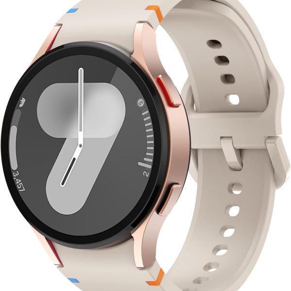 Silicone Strap Compatible With Samsung Galaxy Watch 7/6/5/4/FE 40mm 44mm, Quick Release No Gap Watch Band for Galaxy Watch 6 Classic/4 Classic 43mm 47mm 42mm 46mm Sport Wristbands